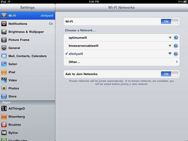 WiFi Roaming iPad