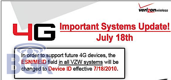 VZW 4G System UPgrade