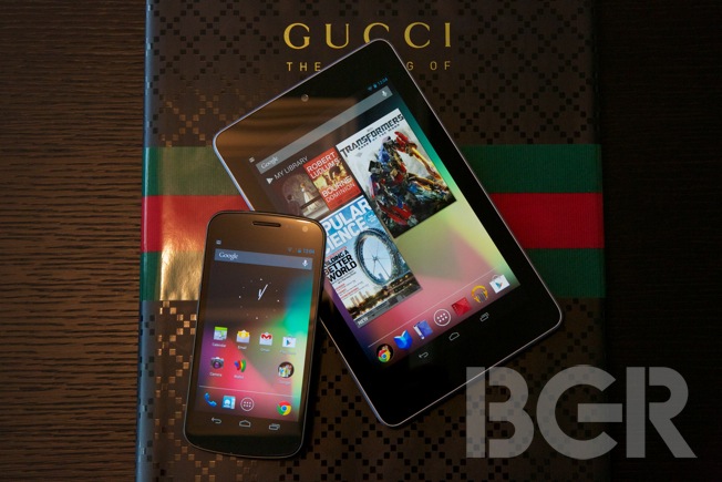 Nexus 7, Galaxy Nexus Android 4.1 Jelly Bean hands on