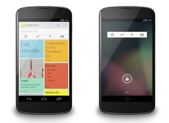 Google Keep on Android Google Keep Announced