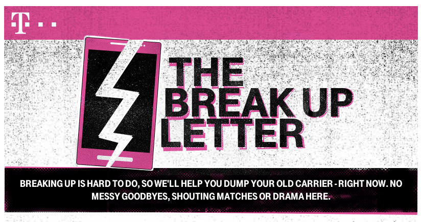 T-Mobile Breakup Letter Page