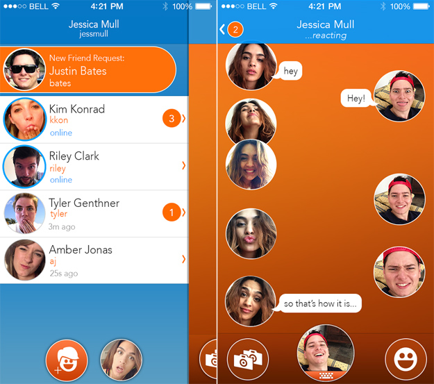 Fun iOS 7 messaging app ditches emoji, replaces them with your face