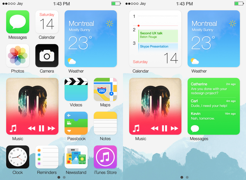 This Sleek IOS 8 Concept Brings The Best From Android To Apple Devices ...