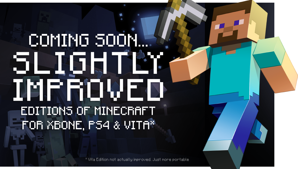 Minecraft PS4 Xbox One PS Vita Release Date