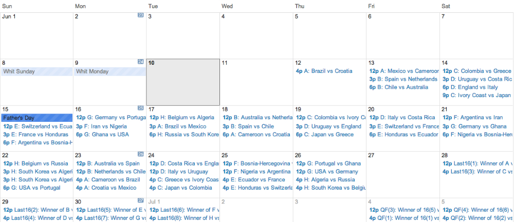 This cool Google Calendar trick makes sure you won’t miss any World Cup ...