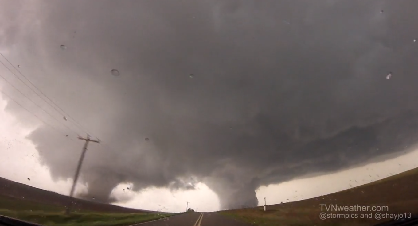 Terrifying GoPro Video Shows Two Tornadoes Wreaking Havoc At The Same Time