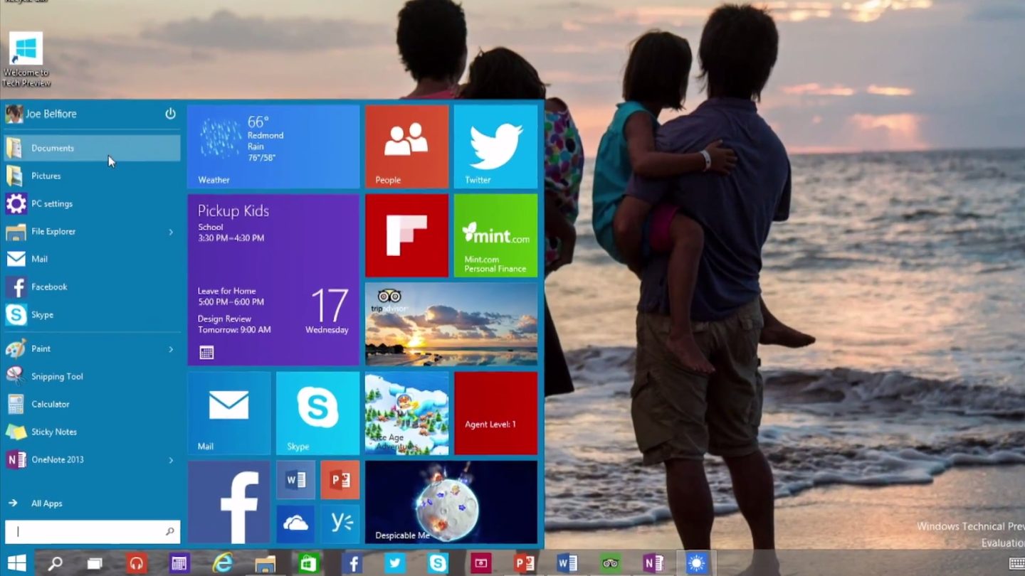 This Is Our First Look At Windows 10s Completely Redesigned Start Menu