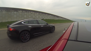 Tesla Drag Racing Video