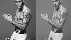 Justin Bieber's Photoshopped Calvin Klein Ad