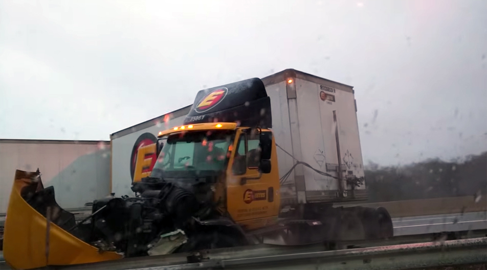 Watch A Man Narrowly Escape Death In An Insane Tractor-trailer Accident ...