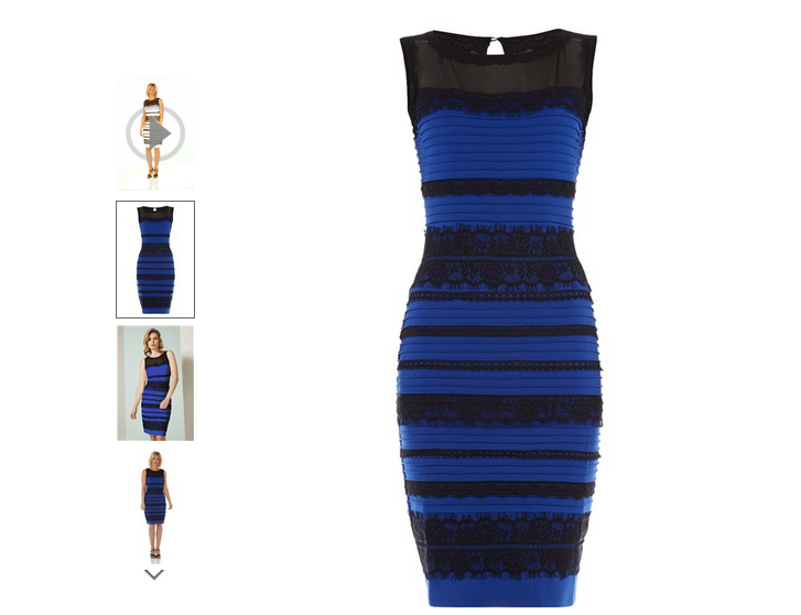 Цвет платье в сине черное или бело золотое