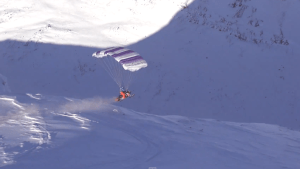 Finnish Snowmobile Parachute Video