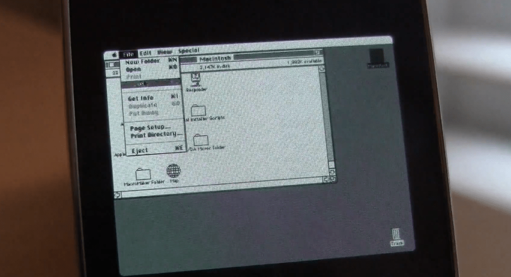 Macintosh System 6 Android Wear Video
