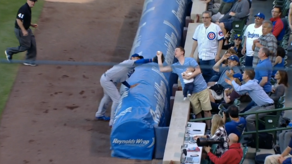 Cubs Dad Catches Foul Ball