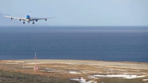 Airbus A340 Landing Crosswind Argentina