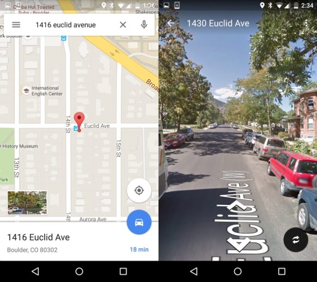 google instant street maps