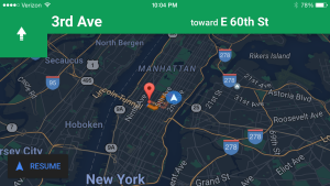 Google Maps iOS Night Mode
