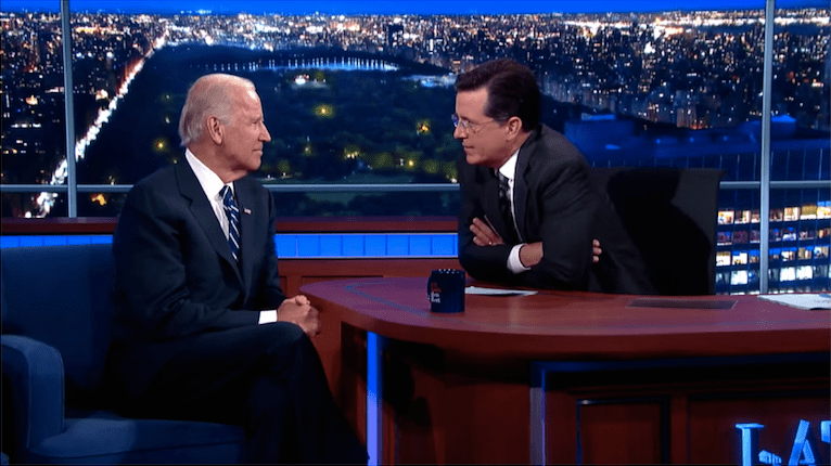 Late Show with Stephen Colbert Joe Biden Interview