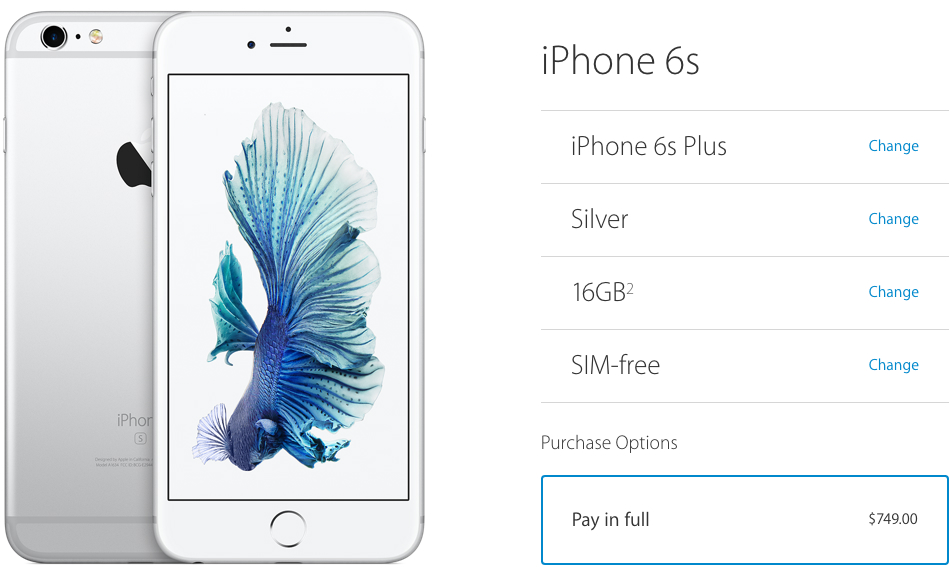 Iphone store 6s plus unlocked