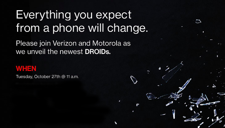 Motorola Verizon Droid Event October 27th