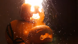 Halloween Pumpkins Thermite Fire Video