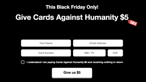 Cards Against Humanity Black Friday Sale