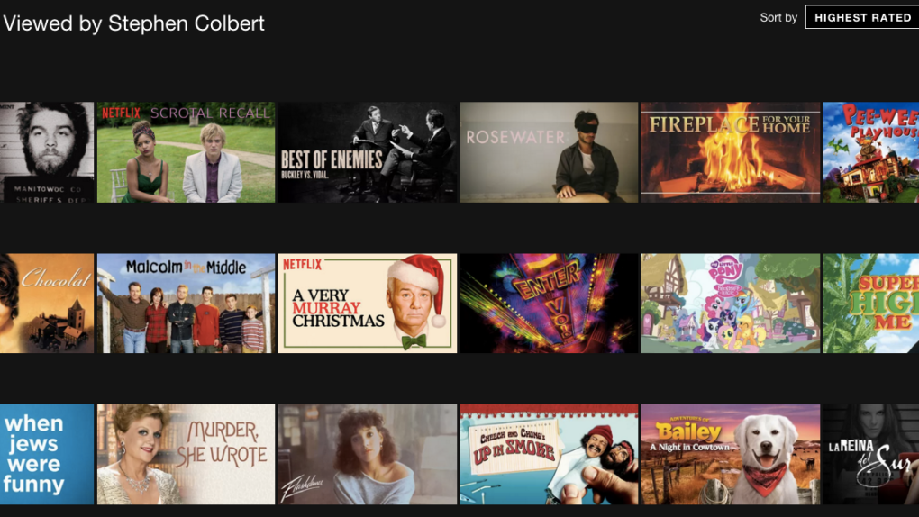 Netflix Secret Category Codes Colbert