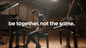 Android Be Together Not The Same Piano Ad