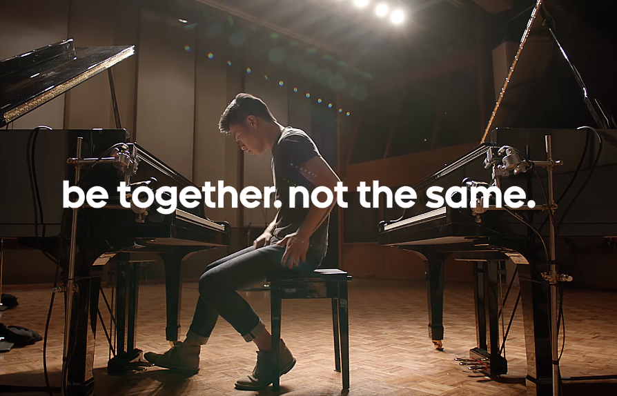 Android Be Together Not The Same Piano Ad