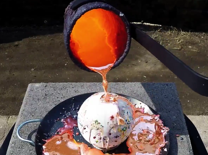 Molten Copper Poured On Jawbreaker Video