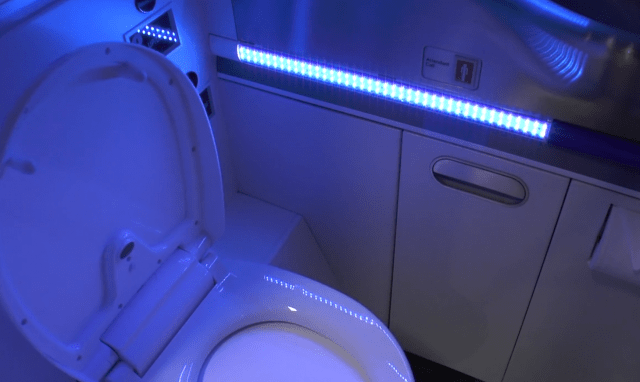 Boeing Self Cleaning Bathroom Video