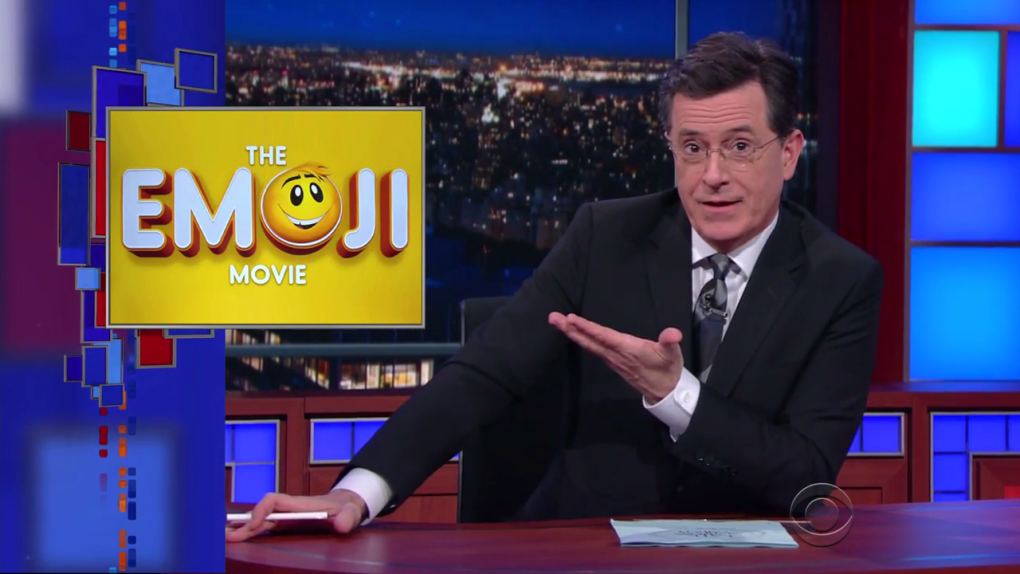 Colbert Late Show Emoji Movie