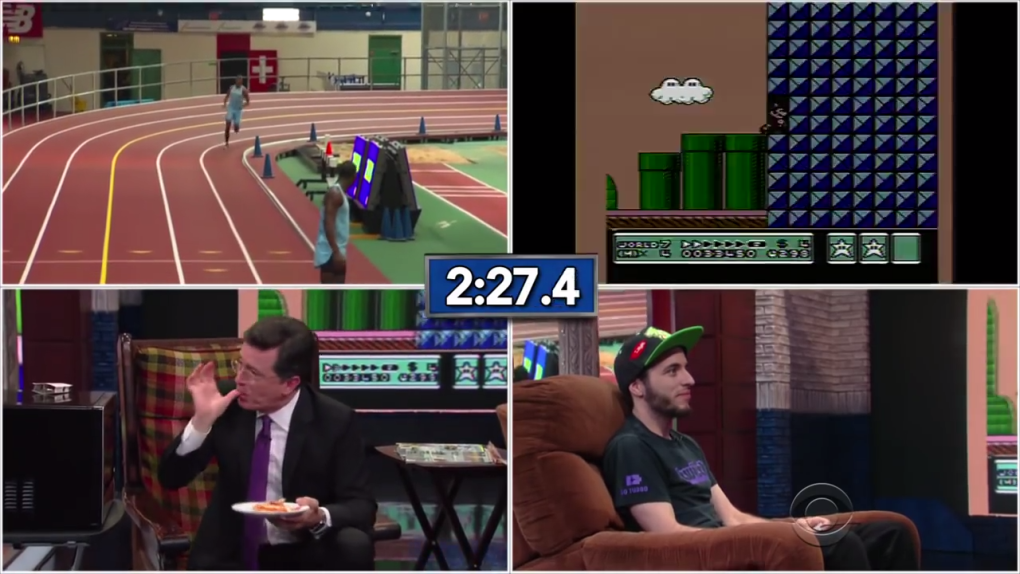 Colbert Super Mario Speedrun Hot Pocket