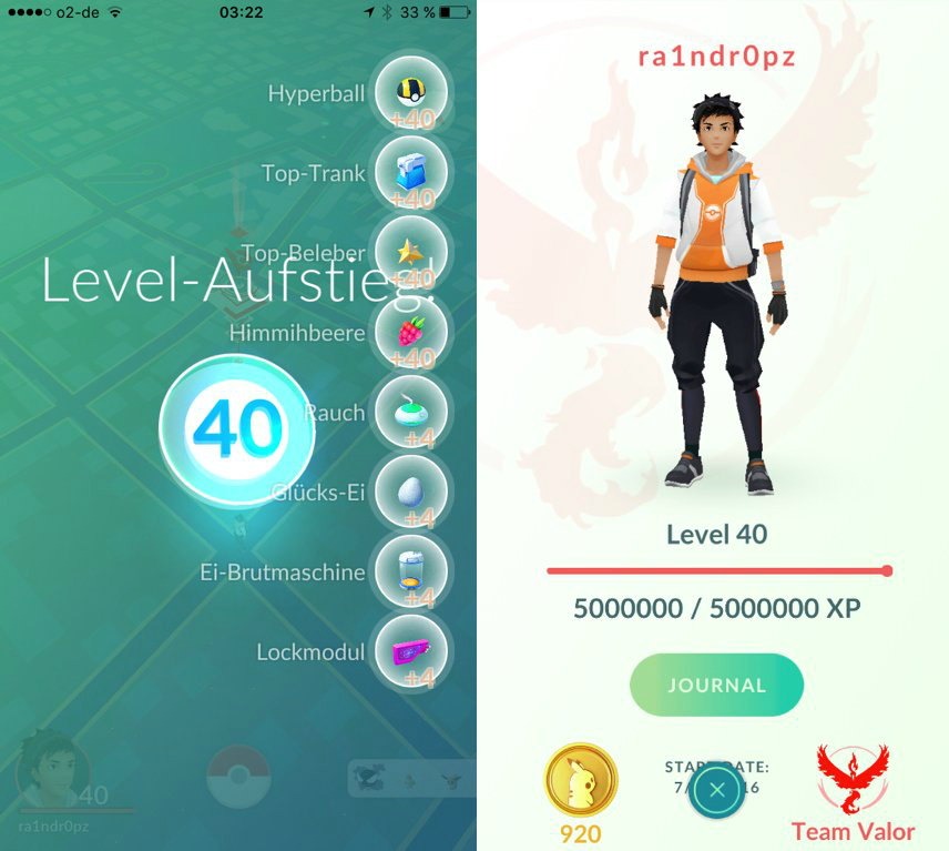 POKEMON GO ☆ PLAYER REACHED LEVEL 40 TWICE IN POKEMON GO (40 MILLION XP!!!)  ☆ POKEMON GO LEVEL 40s! 