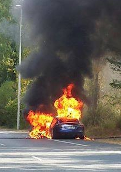 tesla model s fire