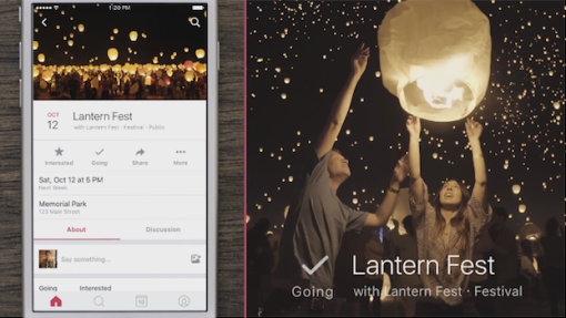Events from Facebook Calendar App