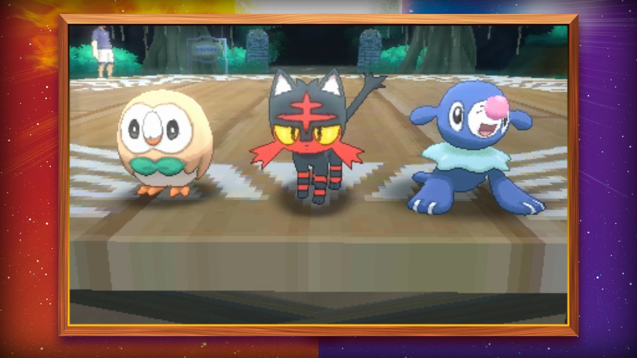 pokemon sun and moon 3ds how to get all of the starters