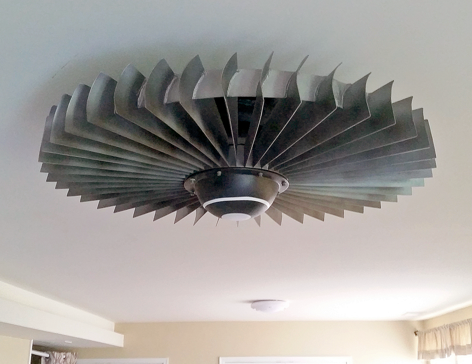 Jet Engine Ceiling Fan And Coffee Table