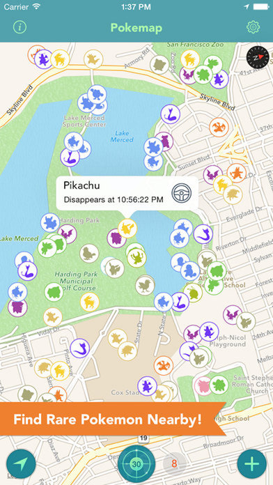 pokemap-with-radar-scanner