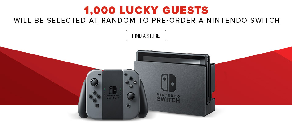 1,000 GameStop Visitors Will Be Chosen To Preorder The Nintendo Switch ...