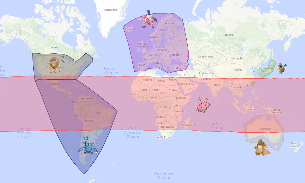 Go regions. Региональные покемоны в Pokemon go. Pokemon go Regional Map. Покемон го карта региональных покемонов. Региональные покемоны в Pokemon go 2020.