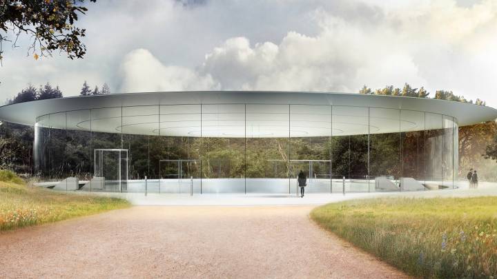 Apple Park glass walls Apple Park glass walls
