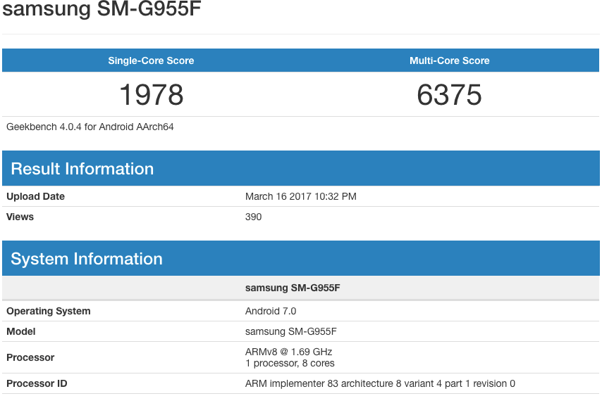 s8 refresh rate