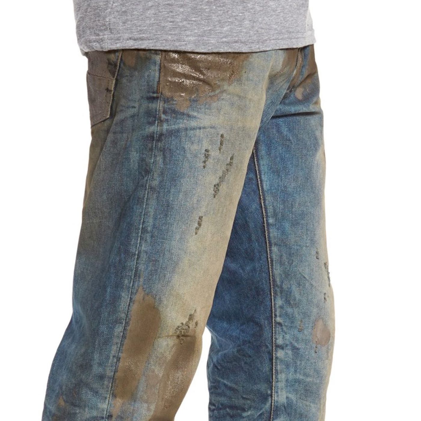You're not a real man unless you buy $425 jeans with mud already on them