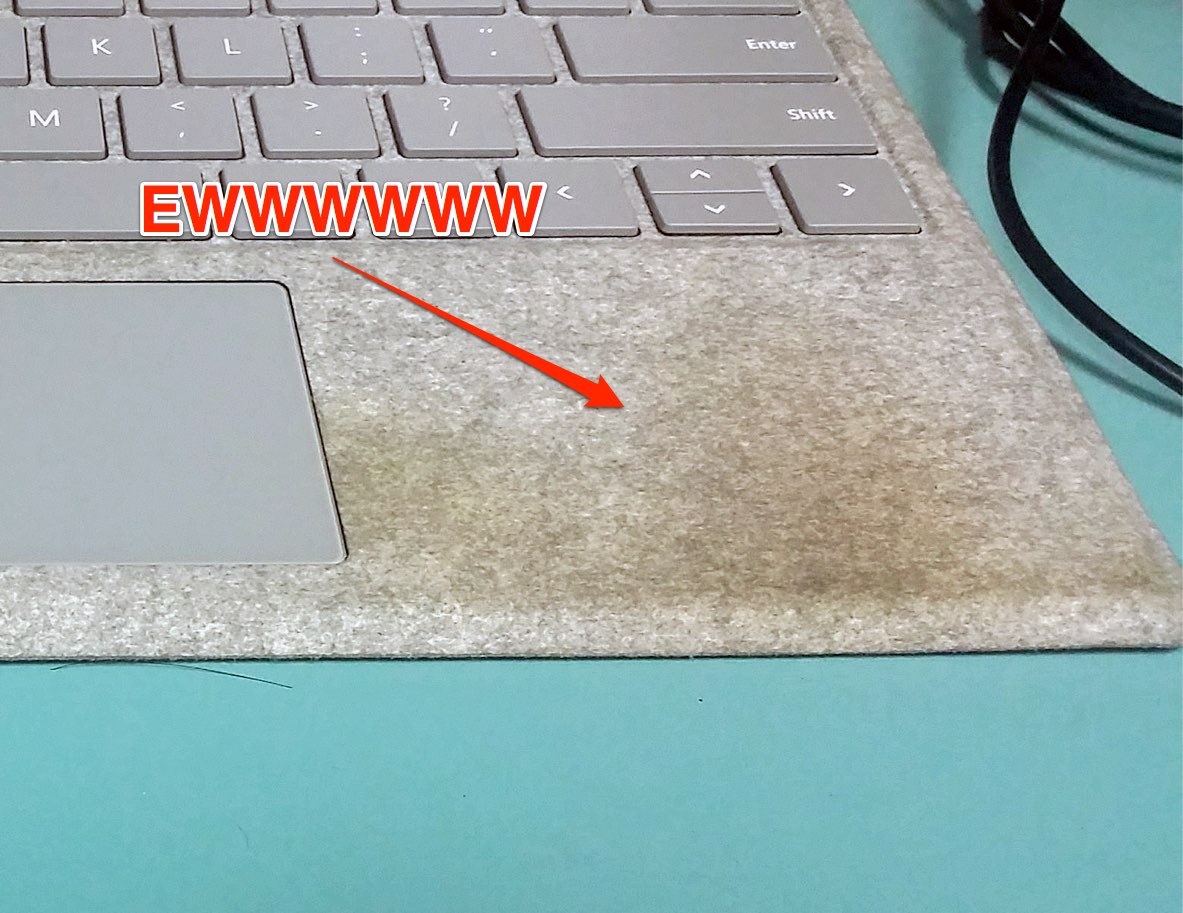 cleaning microsoft surface keyboard