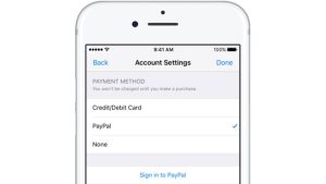 Apple adds PayPal payment method