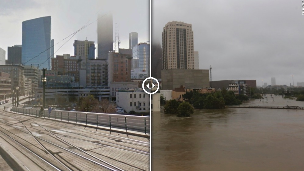 Heart-wrenching Photos Show Houston Before And After Hurricane Harvey