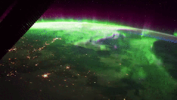 nothern lights from space