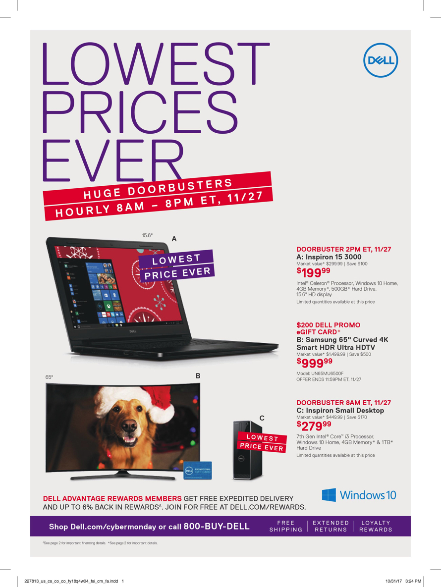 Dell’s Cyber Monday ad just leaked: Windows PCs sales, TV deals, and