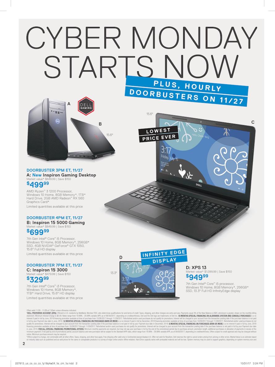 Dell’s Cyber Monday ad just leaked Windows PCs sales, TV deals, and